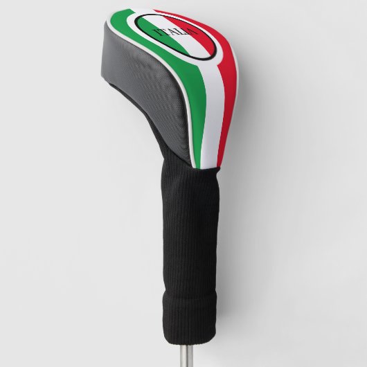 Italië Italiaanse vlag rode witte groene Italië Golfheadcover (Schuin)