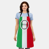 Italië Italiaanse vlag rode witte groene Italië Schort (Gedragen)