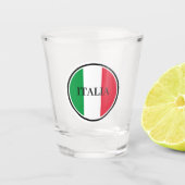 Italië Italiaanse vlag rode witte groene Italië Shot Glas (Voorkant)