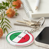 Italië Italiaanse vlag rode witte groene Italië Sleutelhanger (Voorkant Rechts)