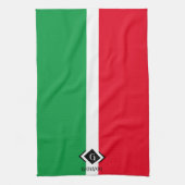 Italië Italiaanse vlag Rood Wit Groen Italia Monog Theedoek (Verticaal)