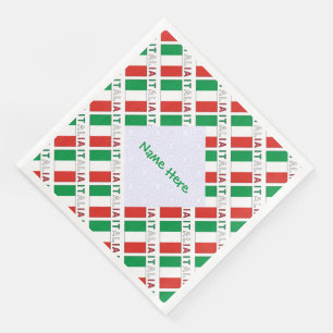 Italië Italiaanse Vlag Tegelgroen Persoonlijk Servet