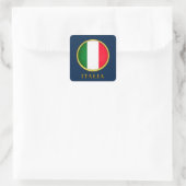 Italië - Italiaanse vlag Vierkante Sticker (Tas)