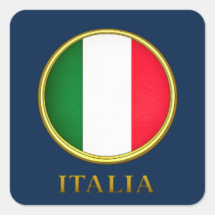 Italië - Italiaanse vlag Vierkante Sticker
