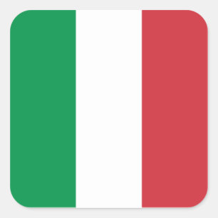 Italië/Italiaanse vlag Vierkante Sticker