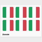 Italië/Italiaanse vlag Vierkante Sticker (Vel)