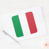 Italië/Italiaanse vlag Vierkante Sticker (Envelop)