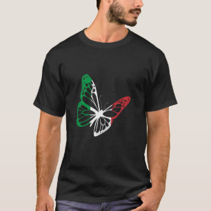 Italië Italiaanse Vlag Vlinder Italiaanse Wortels T-shirt
