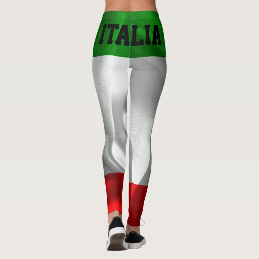 ITALIË! ITALIË! Aangepaste fitness Italiaanse vlag Leggings (Achterkant)