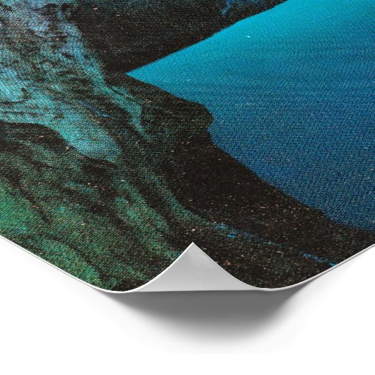 Italië, Italië, Capri, Blue Grotto Poster (Hoek)