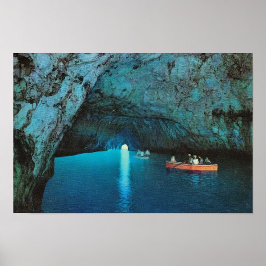  Italië, Italië, Capri, Blue Grotto Poster (Voorkant)