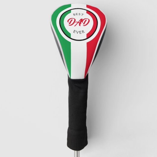 Italië Italië Italiaanse vlag beste vader Vaderdag Golfheadcover (Voorkant)