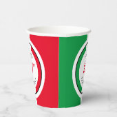 Italië Italië Italiaanse vlag Flag Happy Birthday Papieren Bekers (Rechts)