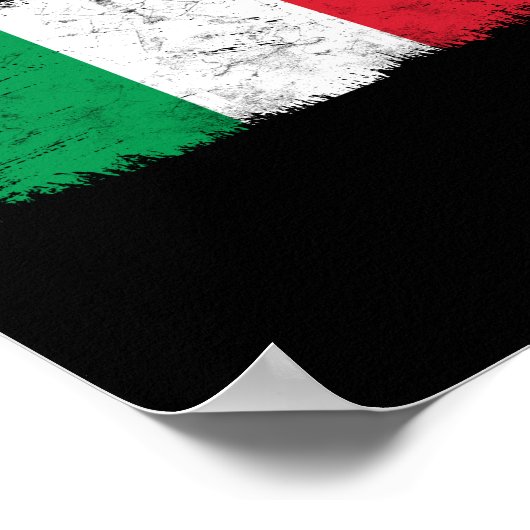  Italië Italië Italiaanse vlag Poster (Hoek)