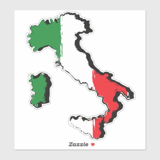 Italië Italië Land Vlag Sticker (Vel)