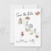 Italië, Italië reis, Italiaans Save the Date Kaart (Voorkant)