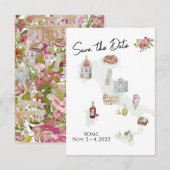 Italië, Italië reis, Italiaans Save the Date Kaart (Voorkant / Achterkant)