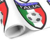 Italië/Italië Vlag Patch - met voetbal Cadeaupapier (Rol Hoek)