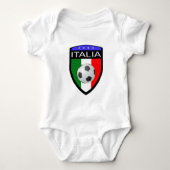 Italië/Italië Vlag Patch - met voetbal Romper (Voorkant)