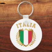 Italië/Italië Vlaggelschild Sleutelhanger (Voorkant)