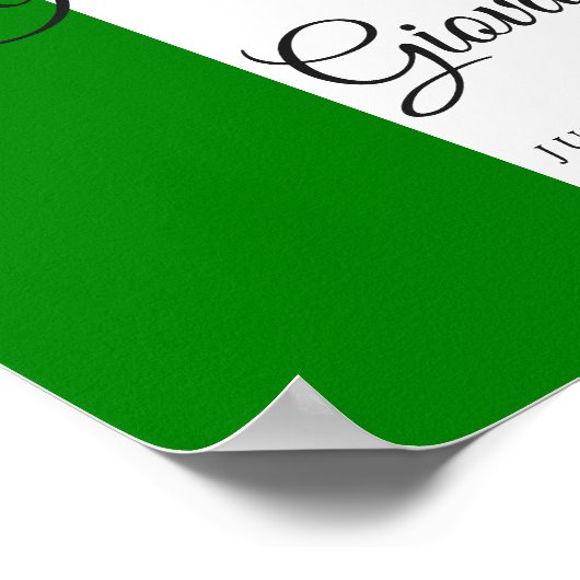 Italië Italië Welkomstbord voor bruiloft Poster (Hoek)