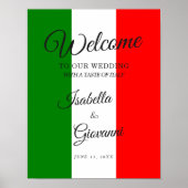 Italië Italië Welkomstbord voor bruiloft Poster (Voorkant)