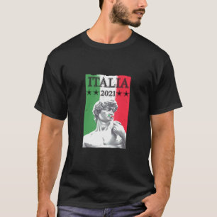 Italië Jersey Flag David Statue Soccer Footb T-shirt