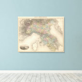 Italië Kaart 2 Canvas Afdruk (Insitu (Houten vloer))