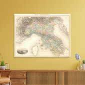 Italië Kaart 2 Canvas Afdruk (Insitu (Woonkamer))