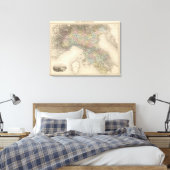 Italië Kaart 2 Canvas Afdruk (Insitu (Slaapkamer))
