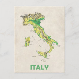 Italië kaart briefkaart