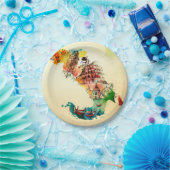  Italië Kaart City Travel Love Waterverf Papieren Bordje (Feest)