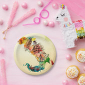  Italië Kaart City Travel Love Waterverf Papieren Bordje (Feest)