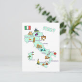 Italië kaart de steden met toeristische attracties (Staand voorkant)