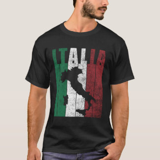Italië Kaart Italiaanse vlag Italiaans voorvaderli T-shirt
