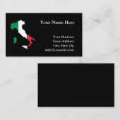 Italië kaart Italiaanse vlag Visitekaartje (Voorkant / Achterkant)