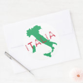 Italië kaart kunst met Italia Ronde Sticker (Envelop)