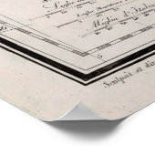  Italië Kaart met vlaggen (1842) Poster (Hoek)