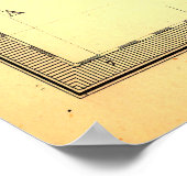 Italië kaart Poster (Hoek)