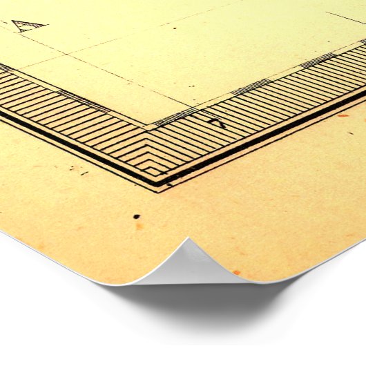 Italië kaart Poster (Hoek)