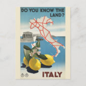 Italië Kaart Reisposter (Voorkant)