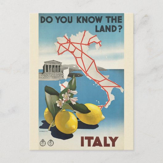  Italië Kaart Reisposter (Voorkant)