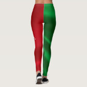 italië kaart rood groen wit vlagpatroon leggings (Achterkant)