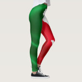 italië kaart rood groen wit vlagpatroon leggings (Rechts)