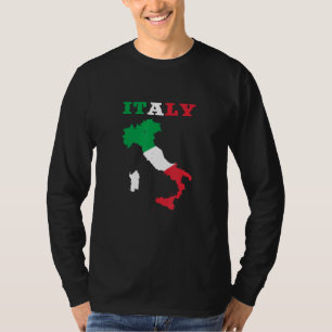 Italië Kaart Vlag Italia Italiaans Thuisland Trots T-shirt