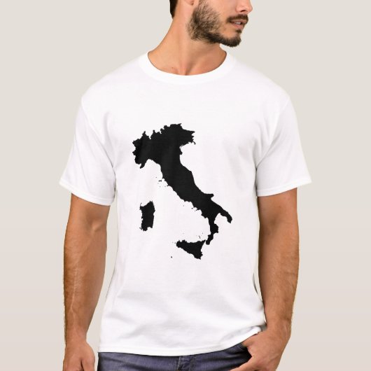 Italië Kaart Vorm T-shirt (Voorkant)