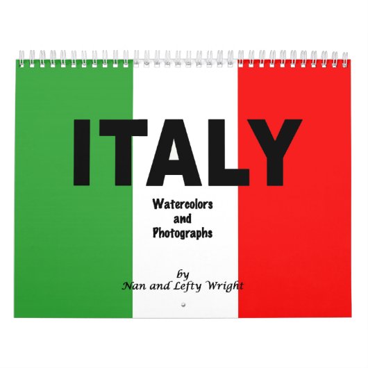 Italië Kalender van foto's en waterverven (Hoes)