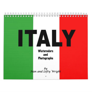 Italië Kalender van foto's en waterverven