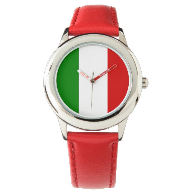 Italië Kind horloge - De vlag van Italië (Voorkant)