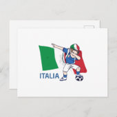 Italië Kind voetbal schooljongen Briefkaart (Voorkant / Achterkant)
